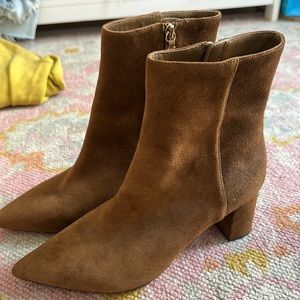 JCrew brown women’s booties size 10 worn once